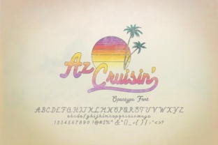 AZ Cruisin: A Vintage Script Font for Digital Brand Warmth