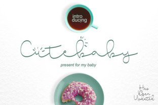 Cute Baby: A Thoughtful Script Font for Editorial Warmth