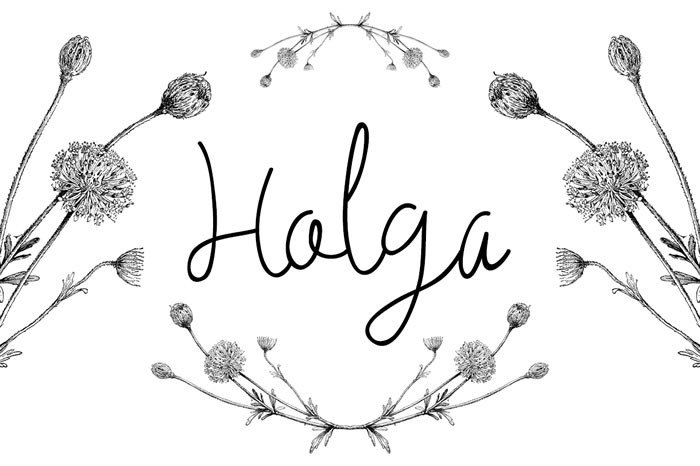 Holga Script: A Playful, Polished Font for Warm Brand Identities