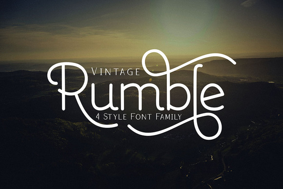 Rumble Family: A Clean, Romantic Display Font for Campaign Clarity